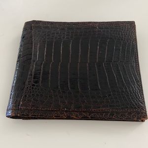 Real Alligator skin with leather lining wallet